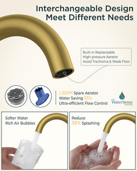 FORIOUS two-handle faucet close-up on ceramic cartridge durability