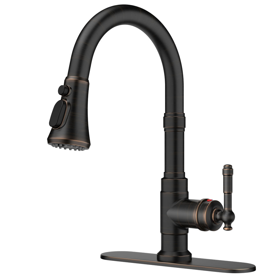 FORIOUS vintage kitchen faucet with high arc for ample clearance when filling pots