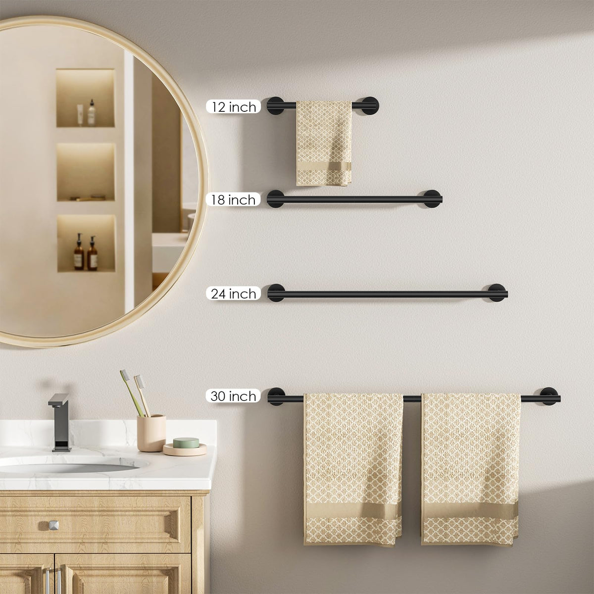 FORIOUS Wall-Mount Hardware Included illustrating simple installation