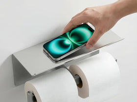FORIOUS wall-mount dispenser with two rolls, clean look for high-traffic restrooms.
