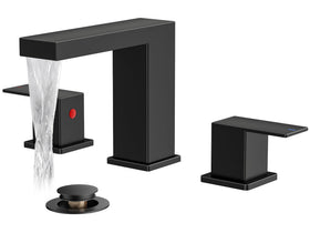 FORIOUS Waterfall Black Faucet close-up showing matte finish and sturdy build.