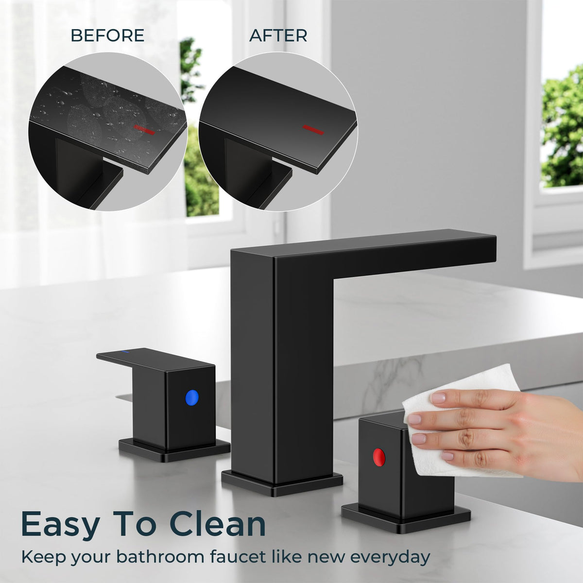 FORIOUS Waterfall Black Faucet installation guide demonstrates DIY friendly setup.