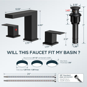 FORIOUS Waterfall Black Faucet spout displaying curtain-style flow.