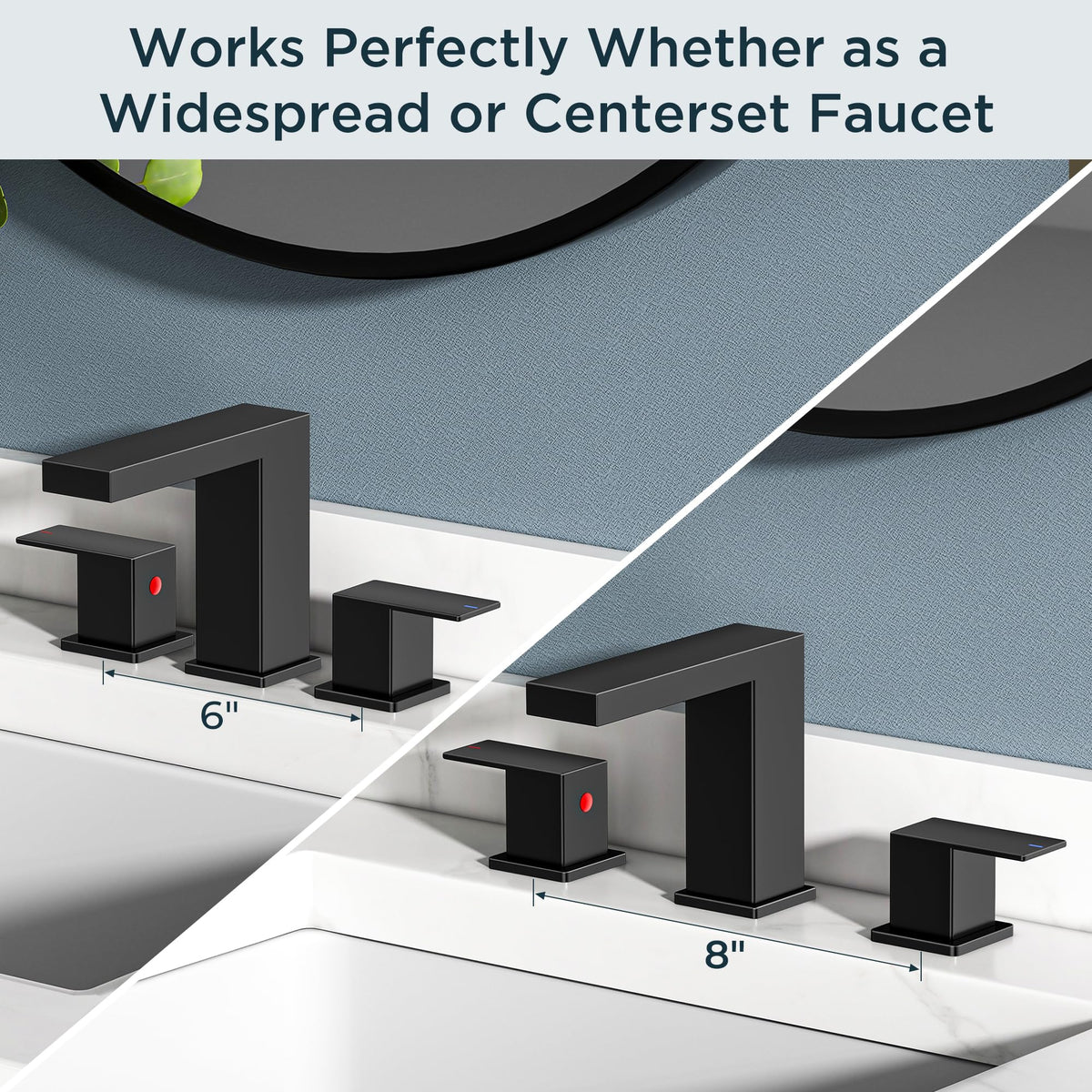 FORIOUS Waterfall Black Faucet valve assembly with durable components.