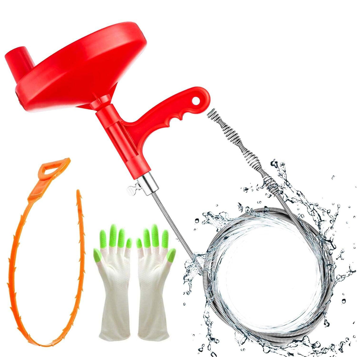 Forlivese Drain Auger 25ft steel wire tackles deep clogs with ease.