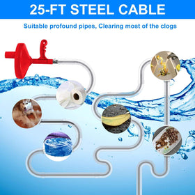 Forlivese Snake clears bathroom and shower drains efficiently.