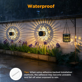 Forlivese solar fence light installation options for versatile mounting.