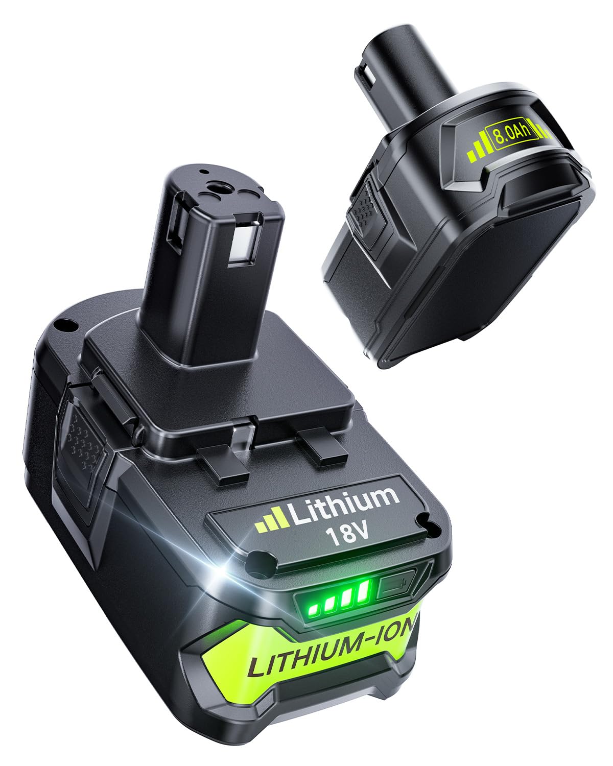 FORNERGY 18V 8Ah replacement battery ready for extended runtimes