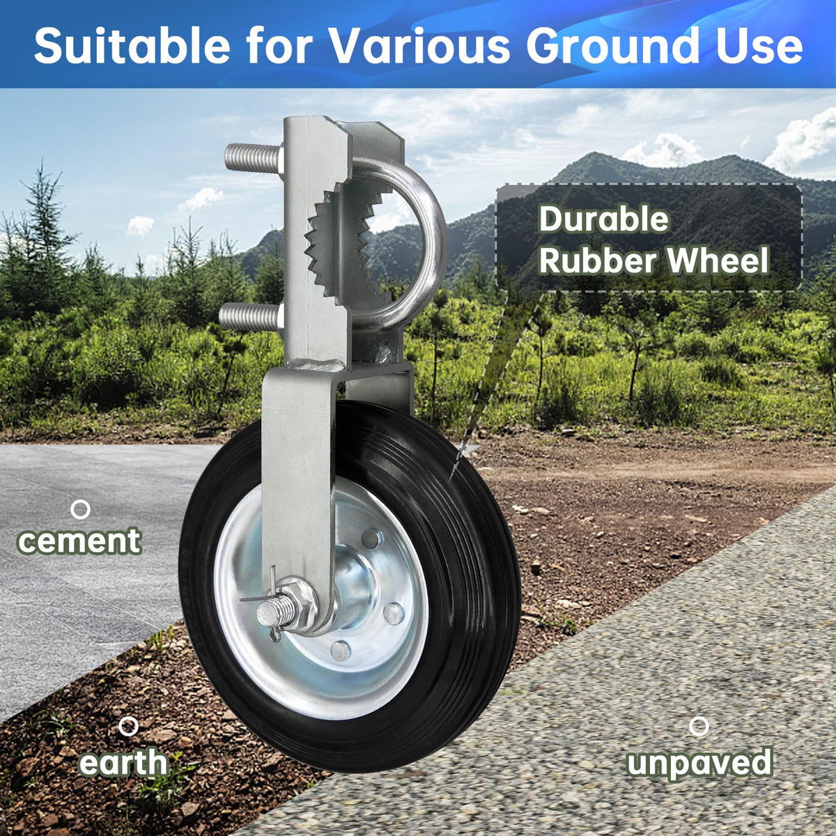 ForoGore gate wheel fits chain-link fences for ranch gates
