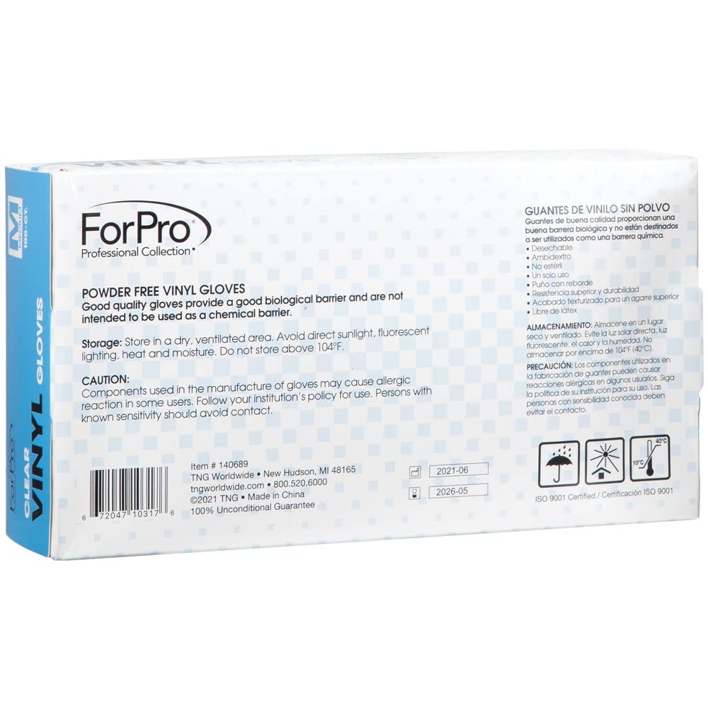 ForPro clear gloves that are food-safe for kitchens and food service environments.