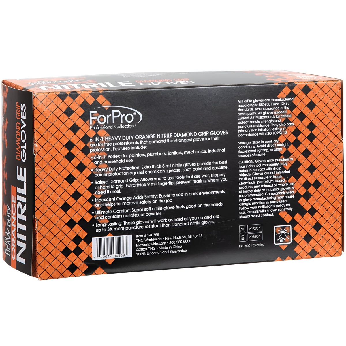 ForPro orange gloves on a job site for improved visibility and safety.