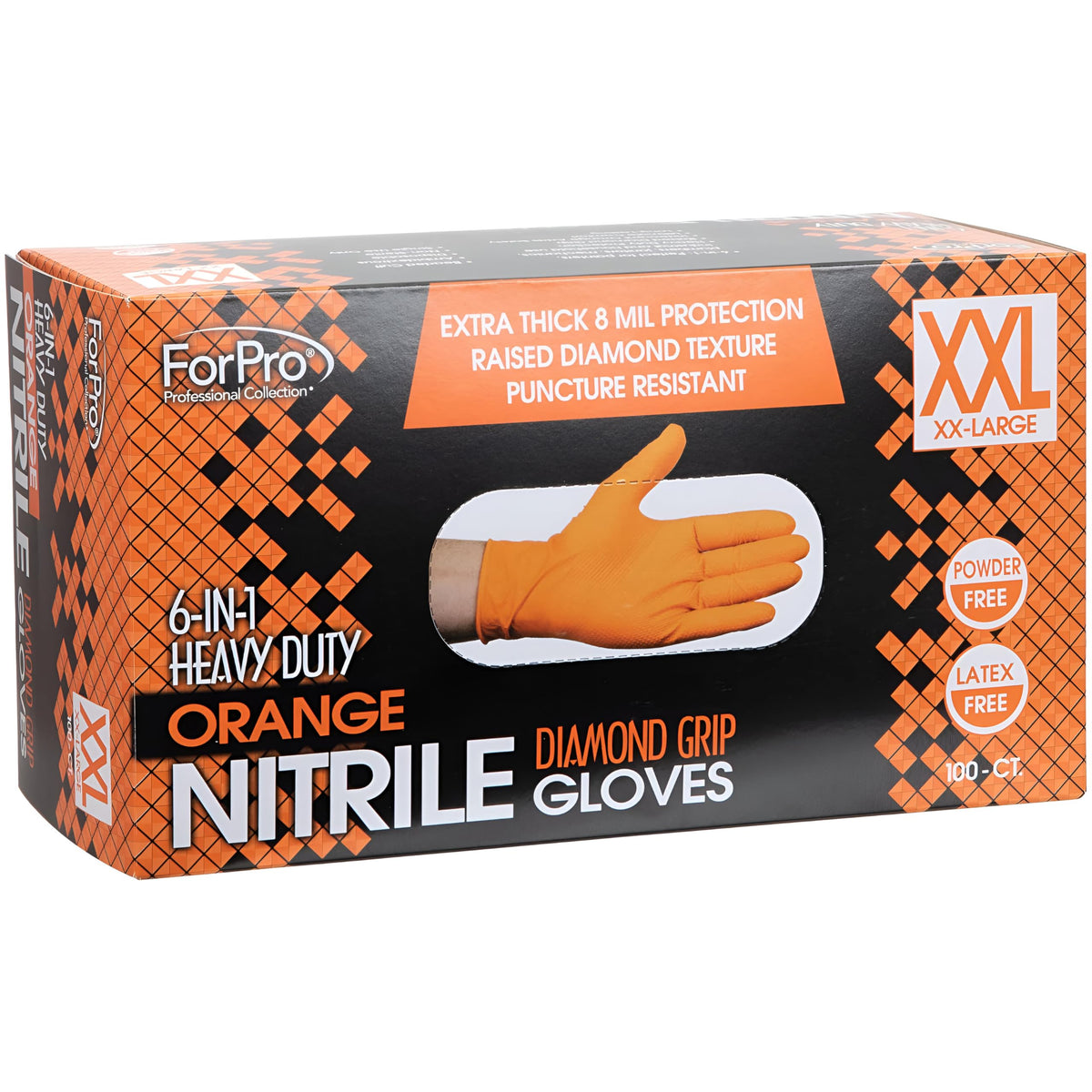 ForPro gloves with raised diamond grip for handling wet or slippery tools.