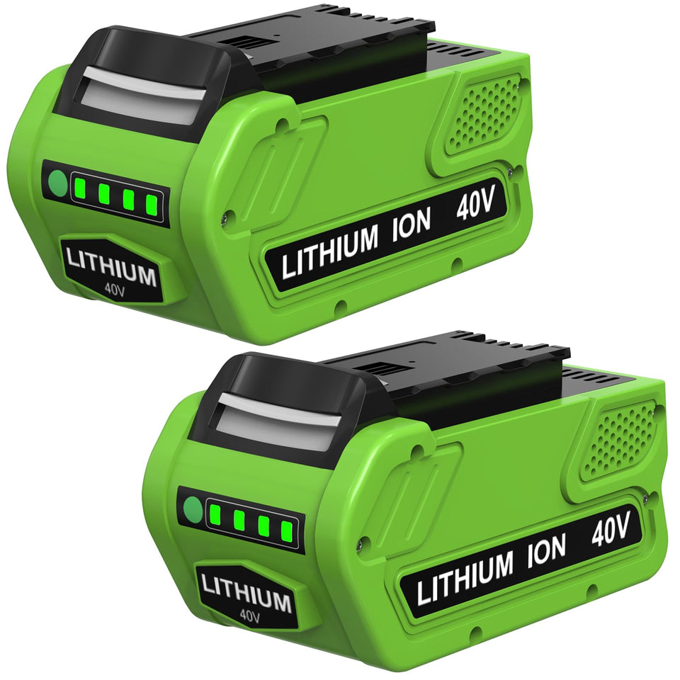 Forrat 2Pack 6000mAh battery front view for extended cordless runtime.