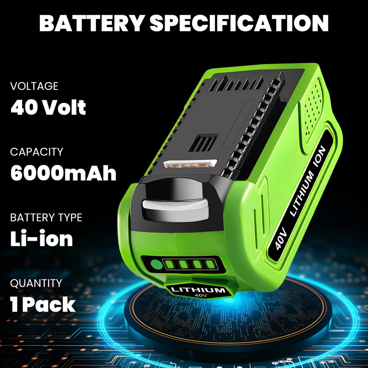 Forrat Greenworks 40V compatibility supports multiple models.