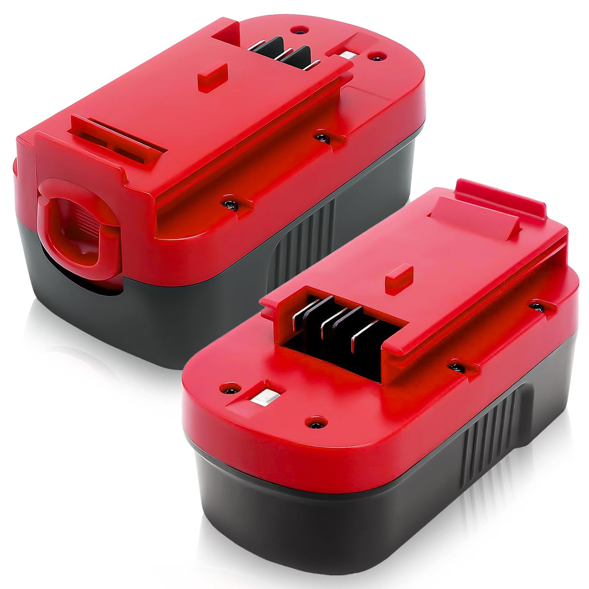 Forrat HPB18 replacement battery front view for reliable 18V power for cordless tools.