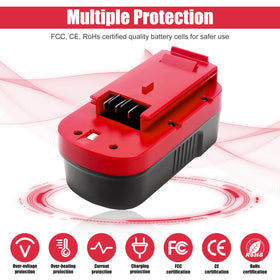 Forrat HPB18 two-pack replacement battery illustrating extended runtime.