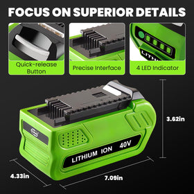 Forrat replacement battery pack in use during lawn care tasks.
