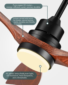 Forrovenco copper DC motor ceiling fan for efficient energy use.