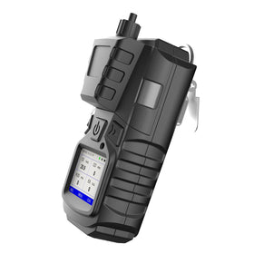 Forsensal gas detector with pump front view shows portable safety in action.