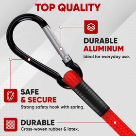 FORTEM bungee cords 24in versatile ties for bikes, roofs, and gear.