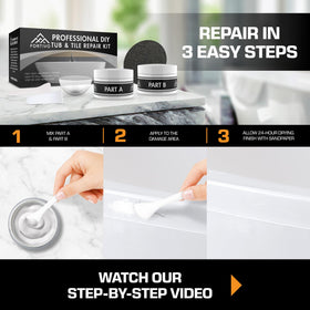 FORTIVO acrylic tub kit use demonstrating fast restoration.
