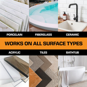 FORTIVO tile repair finish demo highlighting durable refinishing.