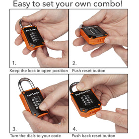 FortLocks easy-reset combination dial for quick, customizable security.