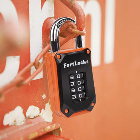 FortLocks packaging with instructions, showing setup guidance for padlocks.