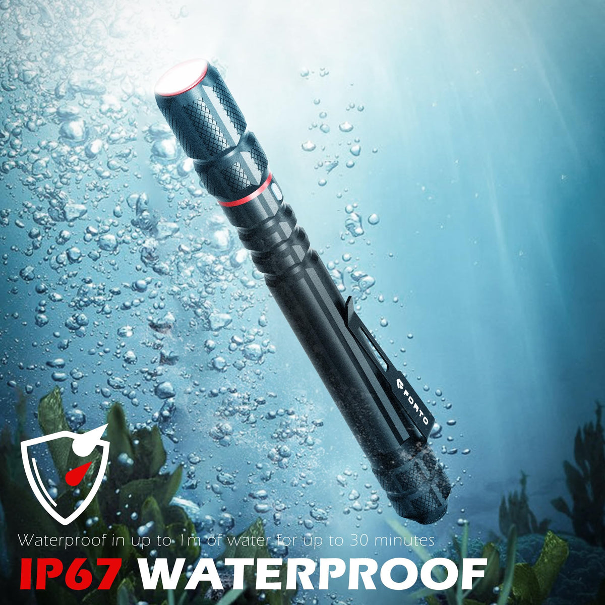 FORTO 400 lumens pen light provides bright area illumination.