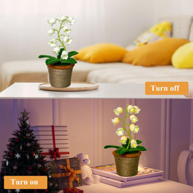 Forvermand handmade crochet lamp features a durable pot and bendable stems for customizing shapes