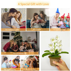 Forvermand Lily of the Valley Lamp battery-powered design allows placement anywhere.
