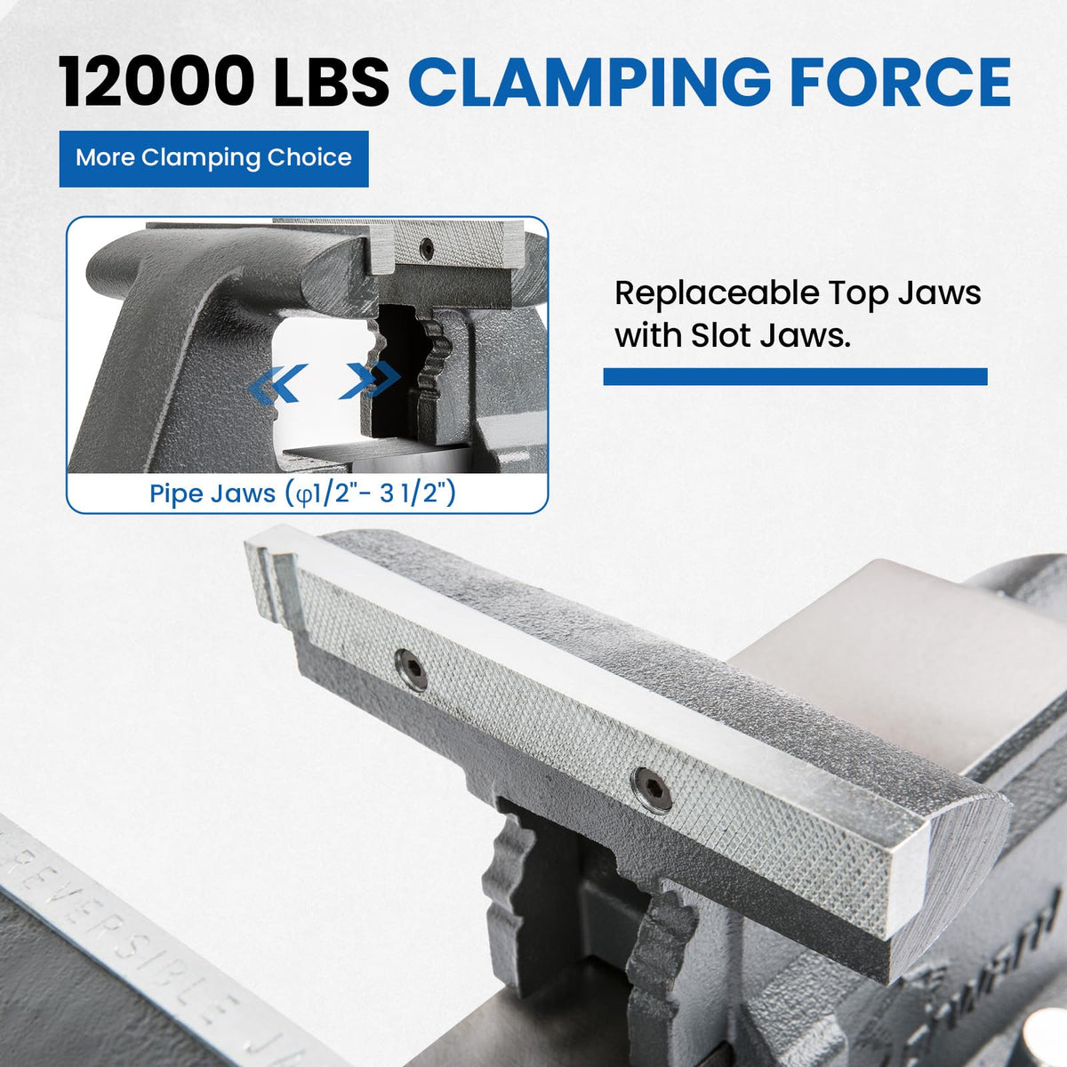 Forward CR80A offers 12000 lbs clamping force for heavy-duty tasks.