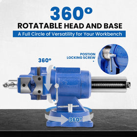 Forward HY-DT150B 6in vise with anvil area for grinding and tapping tasks.