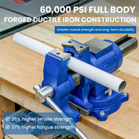 Forward HY-DT150B 6in vise side profile shows durable clamping stability.