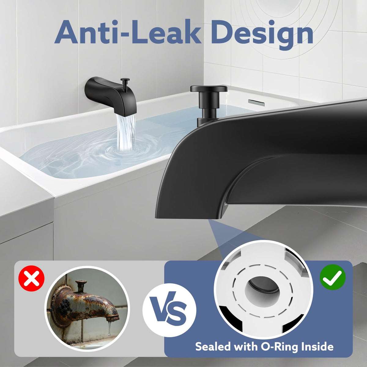 Fosenlion diverter front pull-down in action for smooth water switching.