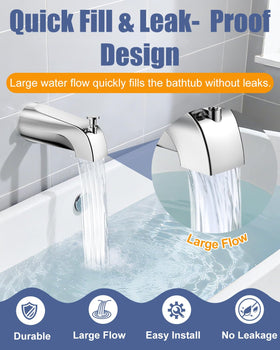 Fosenlion tub spout slip-fit copper adapter with included fittings for quick DIY setup.