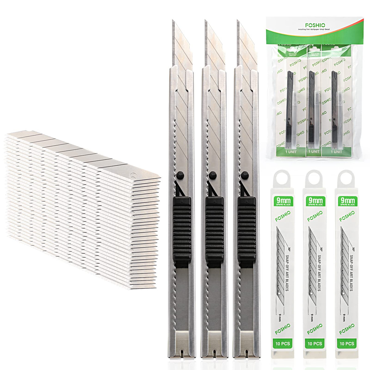 FOSHIO retractable knife with smooth extension for precise cuts