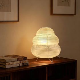 Fosinz Cute Paper Lamp creates warm bedroom ambience with gentle glow.