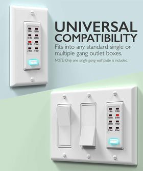 Fosmon countdown timer switch compact design saves wall space