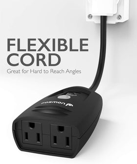 Fosmon grounded 7-inch power cord ensures safe outdoor installation.