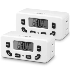 Fosmon timer LCD display for 24-hour programming and precise control.