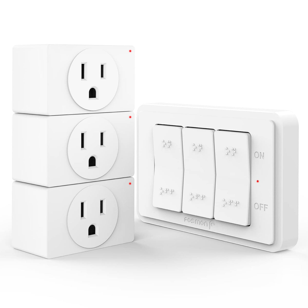 Fosmon WavePoint wall switch enables wireless lighting control without wiring.