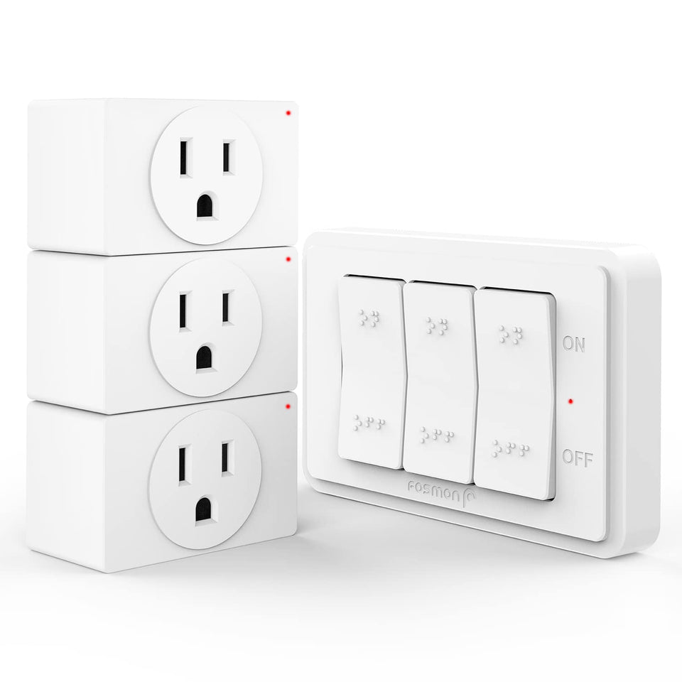 Fosmon WavePoint wall switch enables wireless lighting control without wiring.