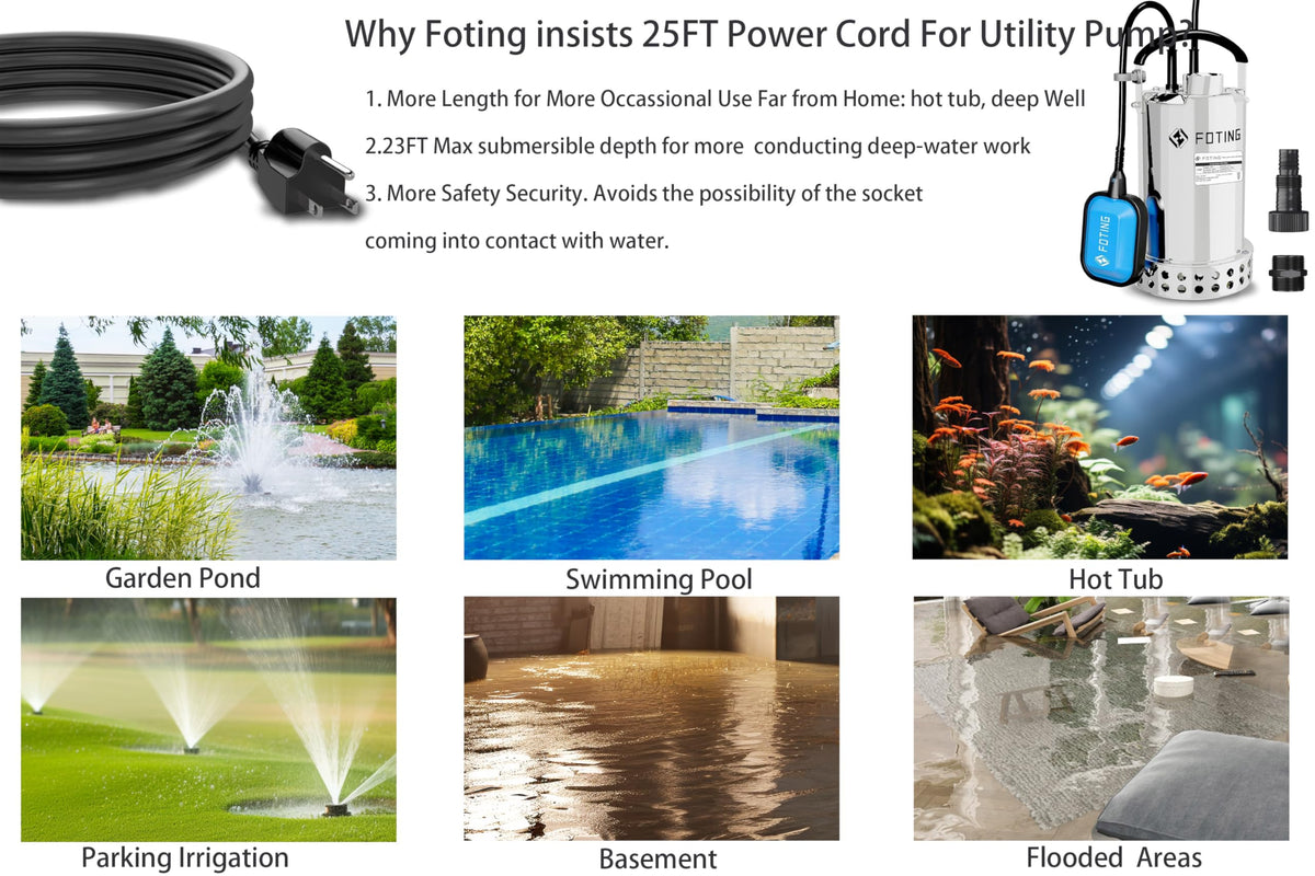 FOTING debris-filtering base handles solids for cleaner pumping.