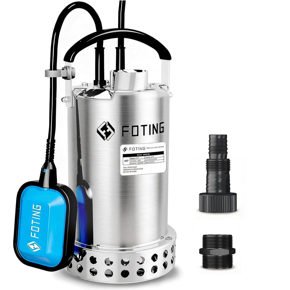 FOTING 304 stainless steel sump pump ready for heavy-duty water removal.