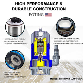 FOTING removable base allows easy cleaning and longer pump life.