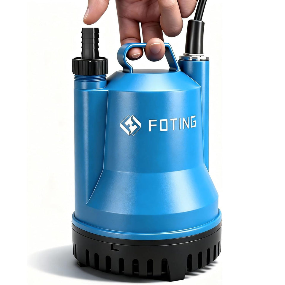 FOTING Sump Pump compact design for easy placement in tight spaces