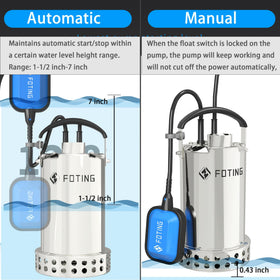FOTING top-discharge design fits tight pits during installation.