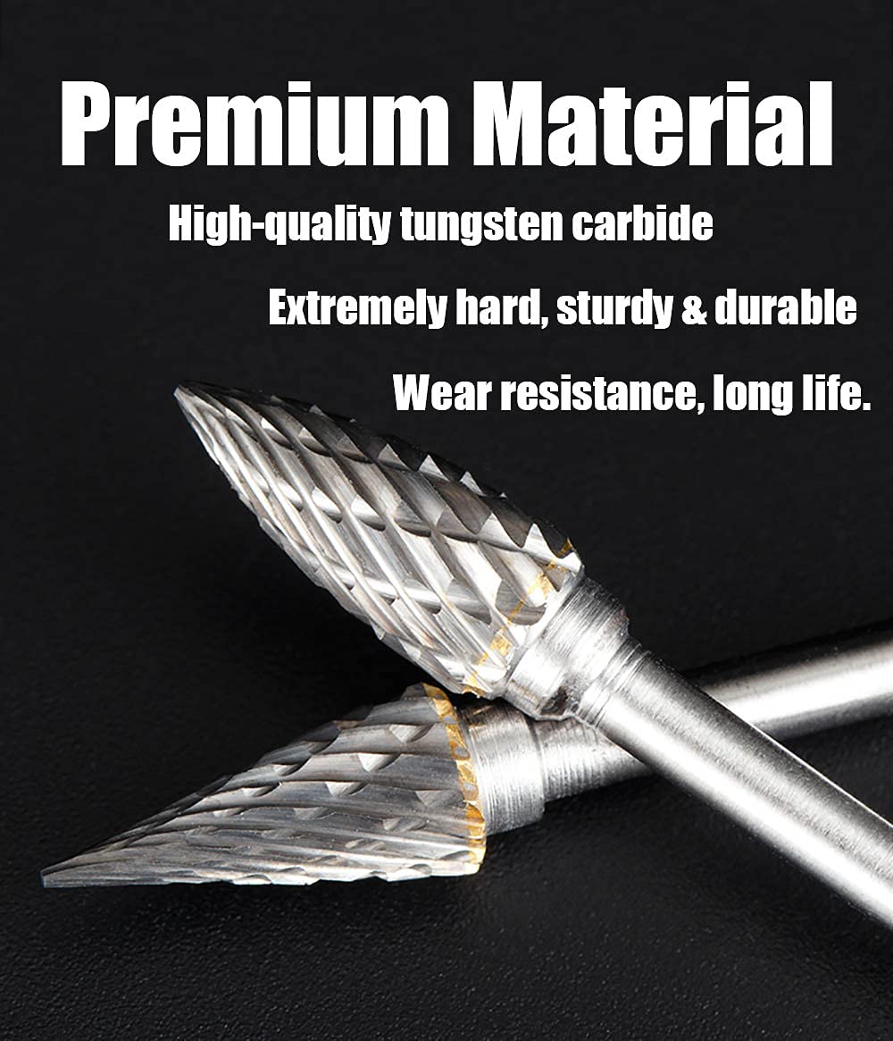 FOTYBEI carbide burr adapts to most rotary tools for DIY projects