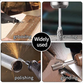 FOTYBEI double-cut burr head with crossed grooves for efficient material removal